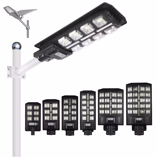 Solarhersteller-Fabrikverteiler LED IP65 Straße im Freien All-in-One-Kamera COB SMD Wandflutgarten-Straßenleuchte 2000/1500/1000/800/600/500/400/300/200/50W